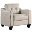 Afuera Living Contemporary Beige 3-Piece Linen Sectional Sofa Set