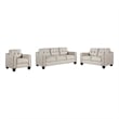 Afuera Living Contemporary Beige 3-Piece Linen Sectional Sofa Set