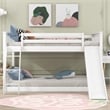 Afuera Living White Full-Over-Full Bunk Bed with Slide and Ladder