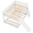 Afuera Living White Full-Over-Full Bunk Bed with Slide and Ladder