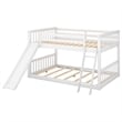 Afuera Living White Full-Over-Full Bunk Bed with Slide and Ladder