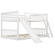 Afuera Living White Full-Over-Full Bunk Bed with Slide and Ladder