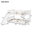 Afuera Living White Full-Over-Full Bunk Bed with Slide and Ladder