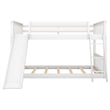 Afuera Living White Full-Over-Full Bunk Bed with Slide and Ladder