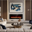 Afuera Living 60-Inch Ultra-Thin Black Recessed Electric Fireplace