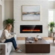 Afuera Living 60-Inch Ultra-Thin Black Recessed Electric Fireplace
