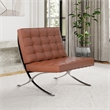 Afuera Living Contemporary Amber Leather Mid-Century Recliner Chair