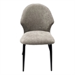 Afuera Living Contemporary Brown Fabric Dining Chair with Wood Frame