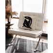 Afuera Living Contemporary 30-Inch White Genuine Leather Accent Chair