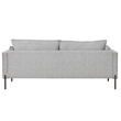 Afuera Living Gray 76-Inch Linen 3-Seat Sofa with USB Charging