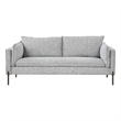 Afuera Living Gray 76-Inch Linen 3-Seat Sofa with USB Charging