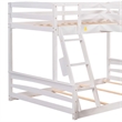 Afuera Living White L-Shaped Twin/Full Bunk Bed with Loft Desk