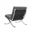 Afuera Living Contemporary 30-Inch Dark Gray Faux Leather Accent Chair