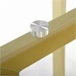 Afuera Living Clear Tempered Glass Dining Table with Gold Iron Frame