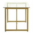 Afuera Living Clear Tempered Glass Dining Table with Gold Iron Frame