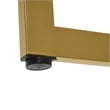 Afuera Living Clear Tempered Glass Dining Table with Gold Iron Frame