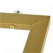 Afuera Living Clear Tempered Glass Dining Table with Gold Iron Frame