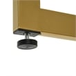 Afuera Living Clear Tempered Glass Dining Table with Gold Iron Frame