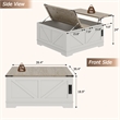 Afuera Living 40-Inch White and Gray Lift-Top Coffee Table with Charging
