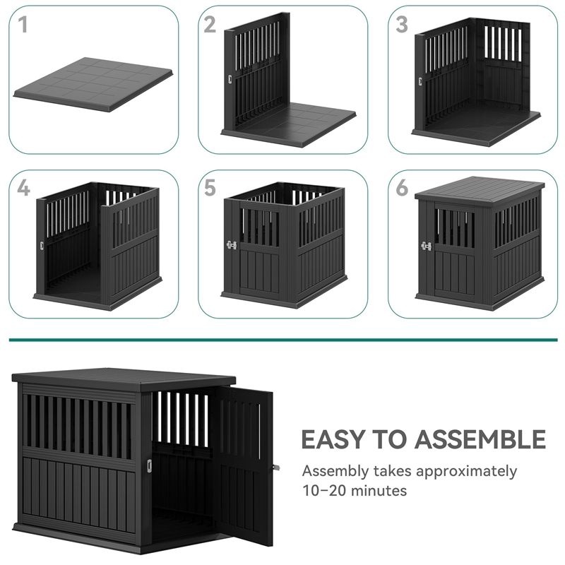 Afuera Living Contemporary Lockable Dog House for Small to Medium Pets