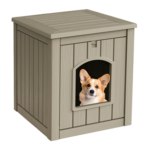 Afuera Living Contemporary Outdoor PP Pet House for Small to Medium Pets