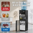 Afuera Living Silver Stainless Steel 4-in-1 Water Dispenser with Ice Maker