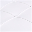 Afuera Living Contemporary White Tufted Genuine Leather Ottoman