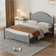 Afuera Living Contemporary Gray Full Solid Wood Platform Bed