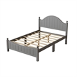 Afuera Living Contemporary Gray Full Solid Wood Platform Bed