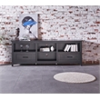 Afuera Living 70-Inch Black TV Stand with 2 Drawers and 4 Compartments