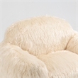 Afuera Living Contemporary Beige Faux Fur Memory Foam Bean Bag Chair