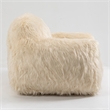Afuera Living Contemporary Beige Faux Fur Memory Foam Bean Bag Chair
