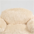 Afuera Living Contemporary Beige Faux Fur Memory Foam Bean Bag Chair