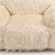 Afuera Living Contemporary Beige Faux Fur Memory Foam Bean Bag Chair