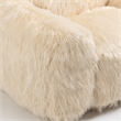 Afuera Living Contemporary Beige Faux Fur Memory Foam Bean Bag Chair