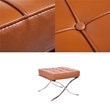 Afuera Living Contemporary Amber Tufted Genuine Leather Ottoman