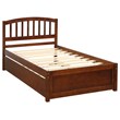 Afuera Living Contemporary Walnut Twin Platform Bed with Trundle