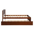 Afuera Living Contemporary Walnut Twin Platform Bed with Trundle
