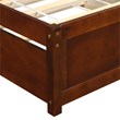 Afuera Living Contemporary Walnut Twin Platform Bed with Trundle