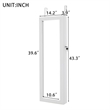 Afuera Living Wall-Mount Jewelry Mirror Cabinet with LED Lights