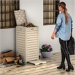 Afuera Living 31-Gallon Light Coffee Concealed Outdoor Trash Can