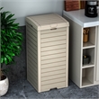Afuera Living 31-Gallon Light Coffee Concealed Outdoor Trash Can