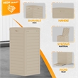 Afuera Living 31-Gallon Light Coffee Concealed Outdoor Trash Can