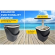 Afuera Living Black Portable Outdoor Bar Table with 15L Ice Bucket