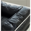 Afuera Living Black Leather Accent Chair with Stainless Steel Frame