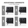 Afuera Living Contemporary Black Convertible Folding Sofa Bed
