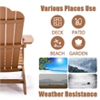 Afuera Living Brown Fade-Resistant Adirondack Chair with Cup Holder