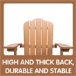 Afuera Living Brown Fade-Resistant Adirondack Chair with Cup Holder