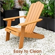 Afuera Living Brown Fade-Resistant Adirondack Chair with Cup Holder