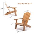 Afuera Living Brown Fade-Resistant Adirondack Chair with Cup Holder